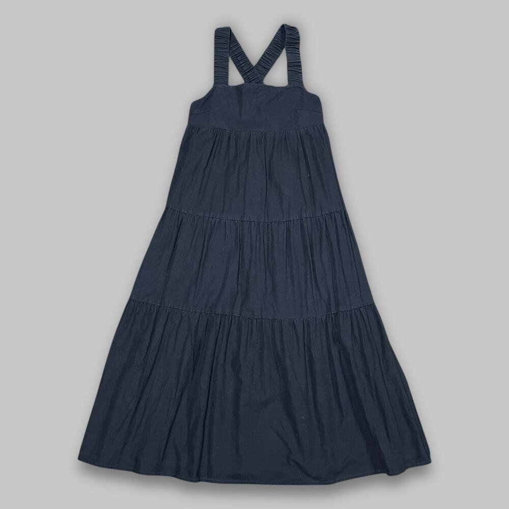 Crescent Black Tiered Maxi Dress – Women’s XS